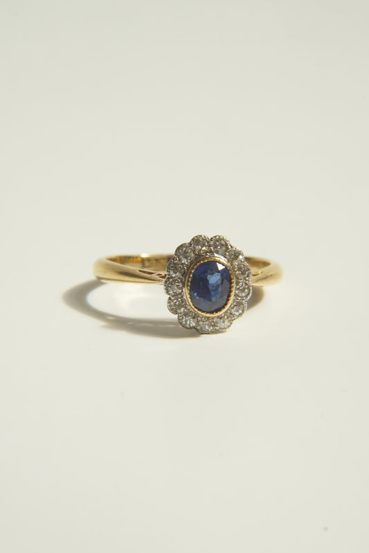 NOELLA | 18CT SAPPHIRE & DIAMOND CLUSTER RING