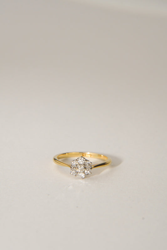 LIZ | 18CT DIAMOND CLUSTER RING