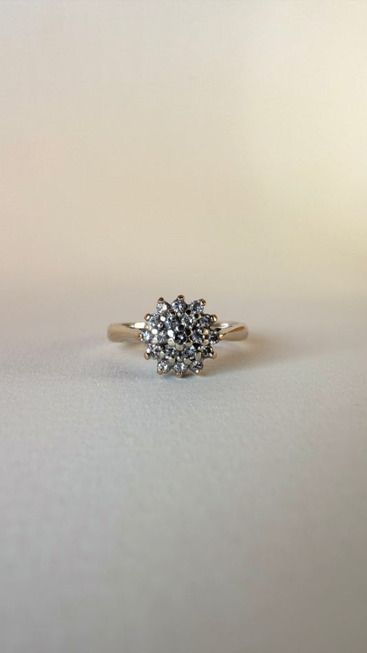 NINA | 9CT DIAMOND CLUSTER RING