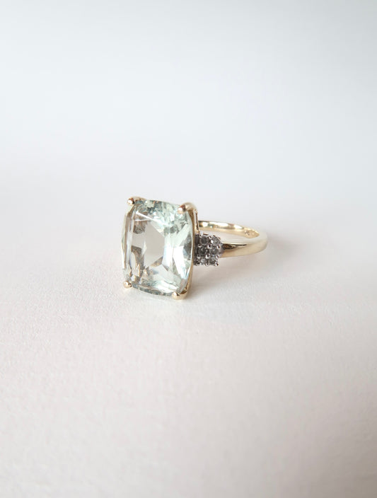 SOFIA | GREEN AMETHYST & DIAMOND RING