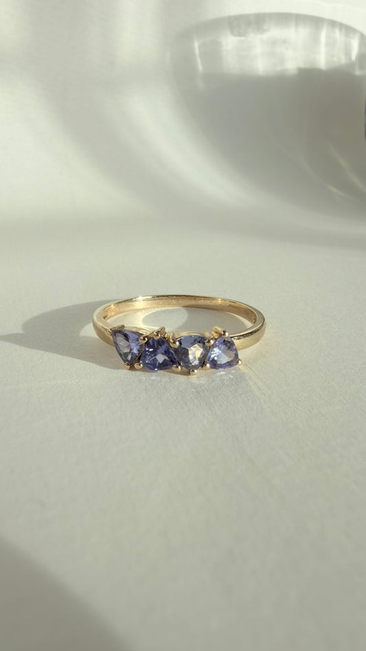 LOUA | 4 STONE TANZANITE RING