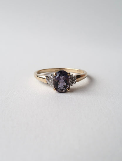 BLAIR | BLUEBERRY QUARTZ & DIAMOND RING