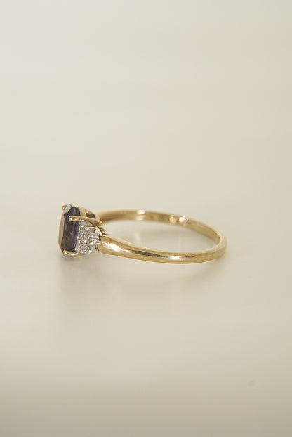 BLAIR | BLUEBERRY QUARTZ & DIAMOND RING