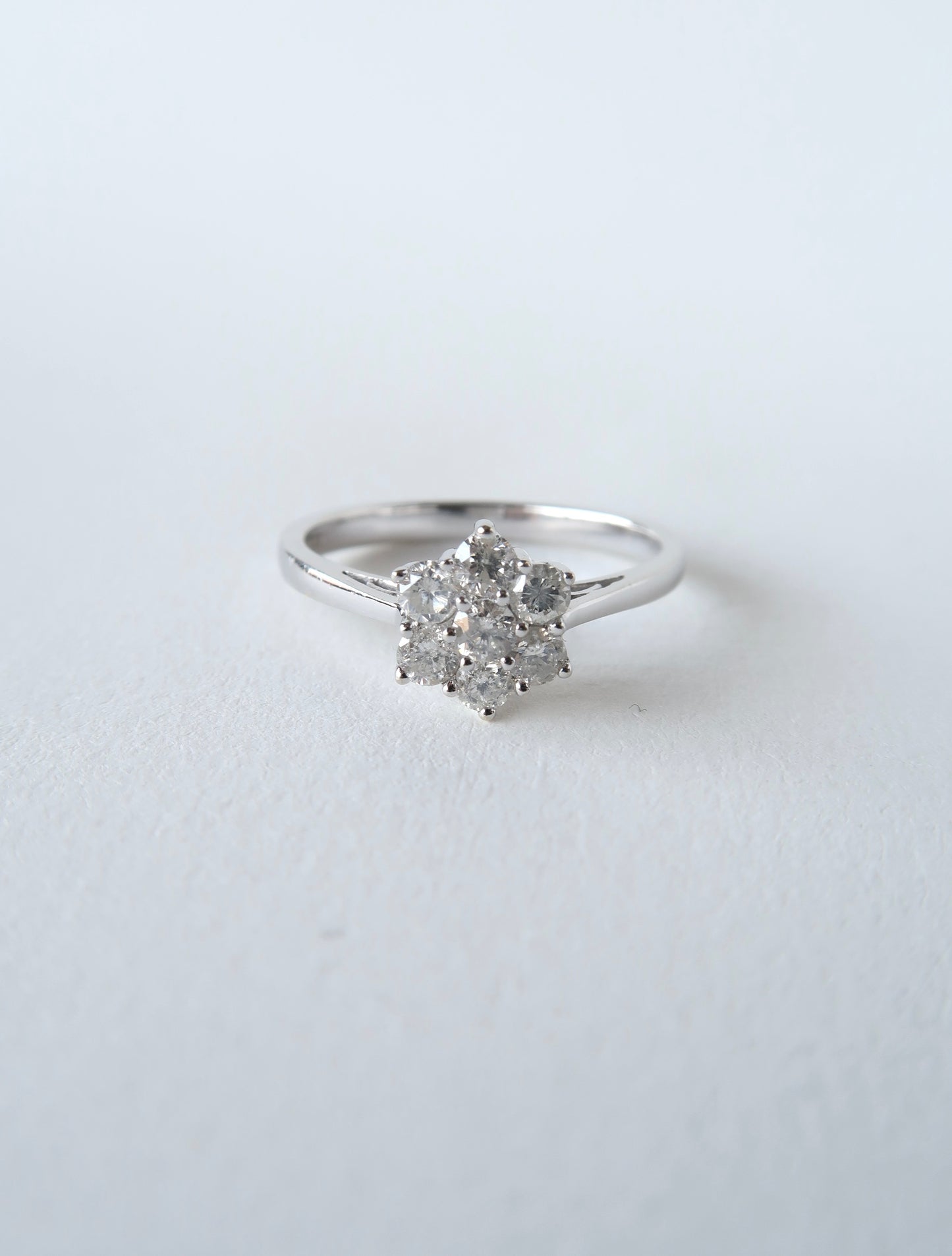 VIOLETTA | WHITE GOLD DIAMOND CLUSTER RING