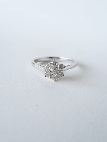 VIOLETTA | WHITE GOLD DIAMOND CLUSTER RING
