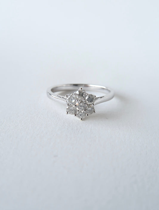 VIOLETTA | WHITE GOLD DIAMOND CLUSTER RING