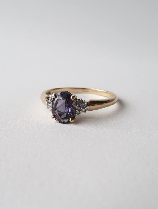 BLAIR | BLUEBERRY QUARTZ & DIAMOND RING