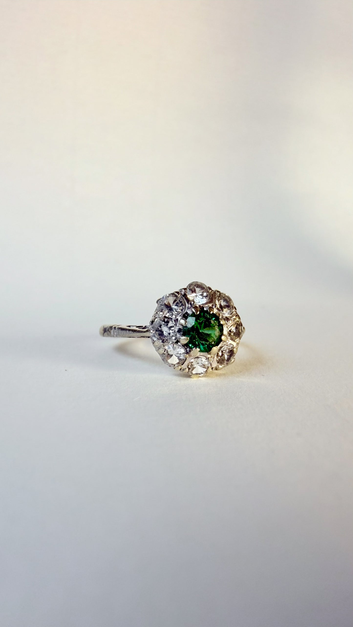 RAQUEL | TOURMALINE & AQUAMARINE CLUSTER RING