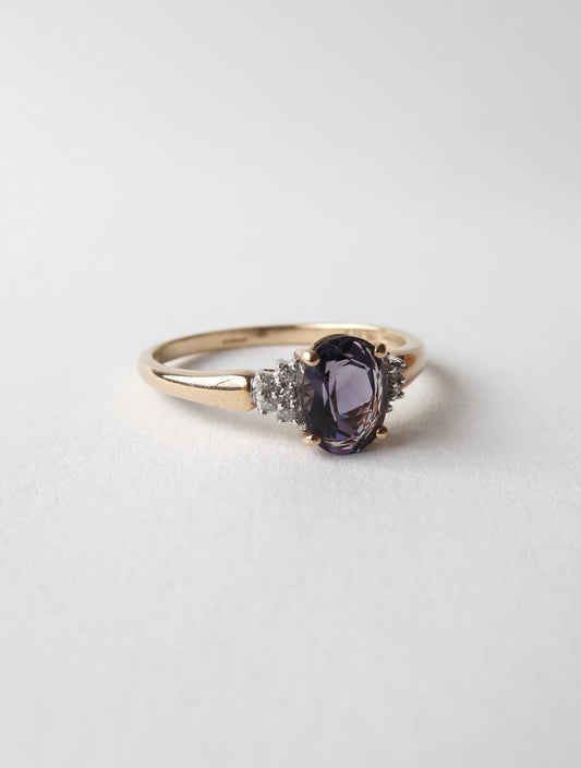 BLAIR | BLUEBERRY QUARTZ & DIAMOND RING