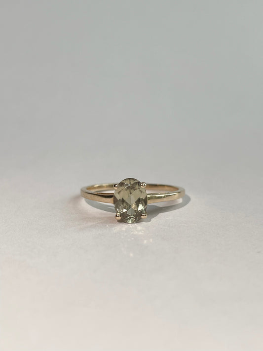 AMY | 10CT GREEN TOPAZ SOLITAIRE RING