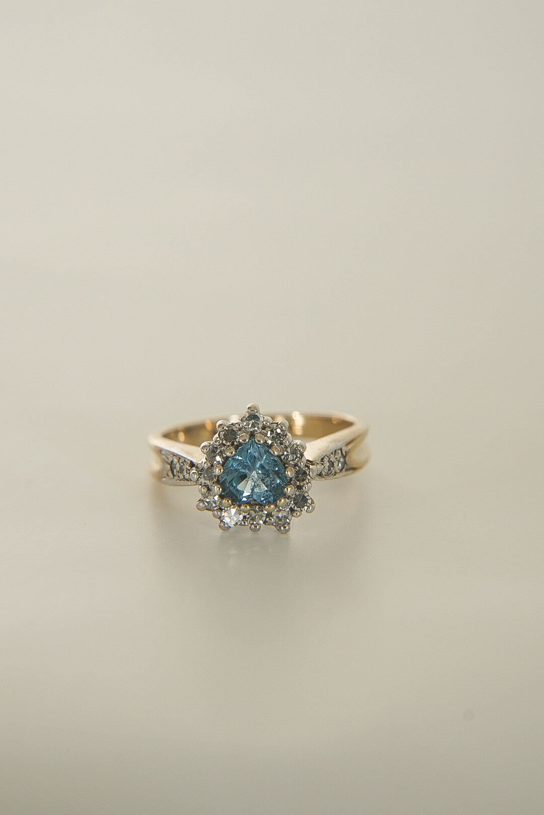 BELLA | TOPAZ HEART & DIAMOND CLUSTER RING