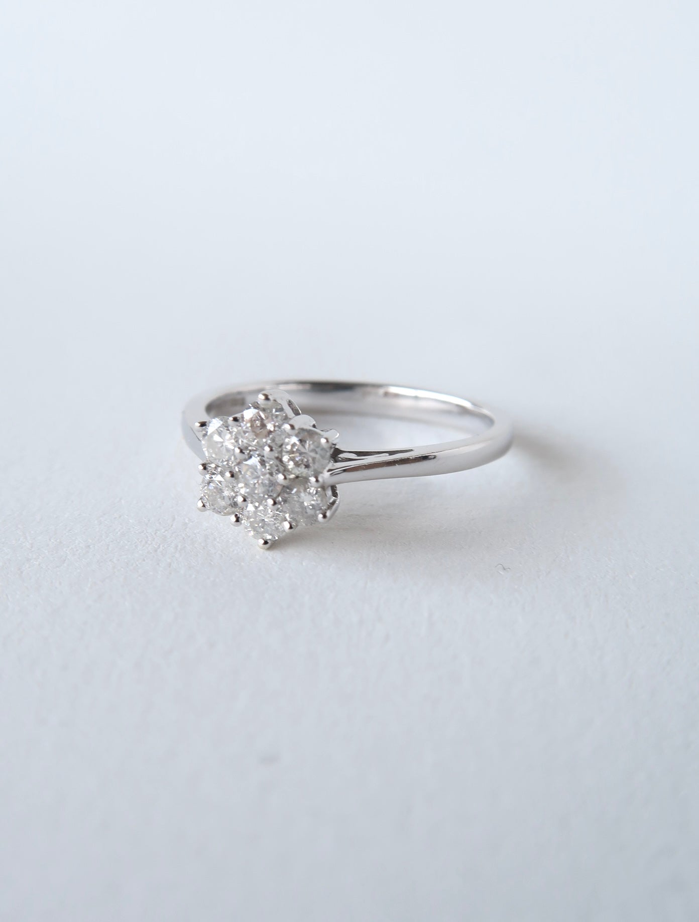 VIOLETTA | WHITE GOLD DIAMOND CLUSTER RING