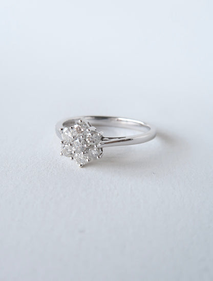 VIOLETTA | WHITE GOLD DIAMOND CLUSTER RING