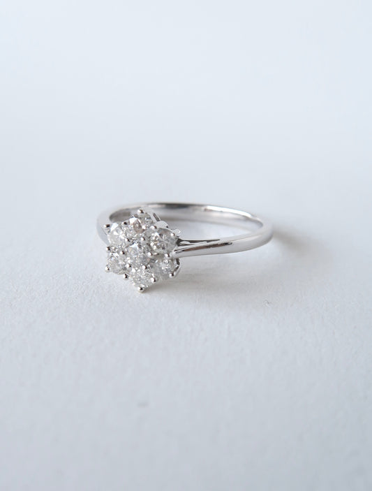 VIOLETTA | WHITE GOLD DIAMOND CLUSTER RING