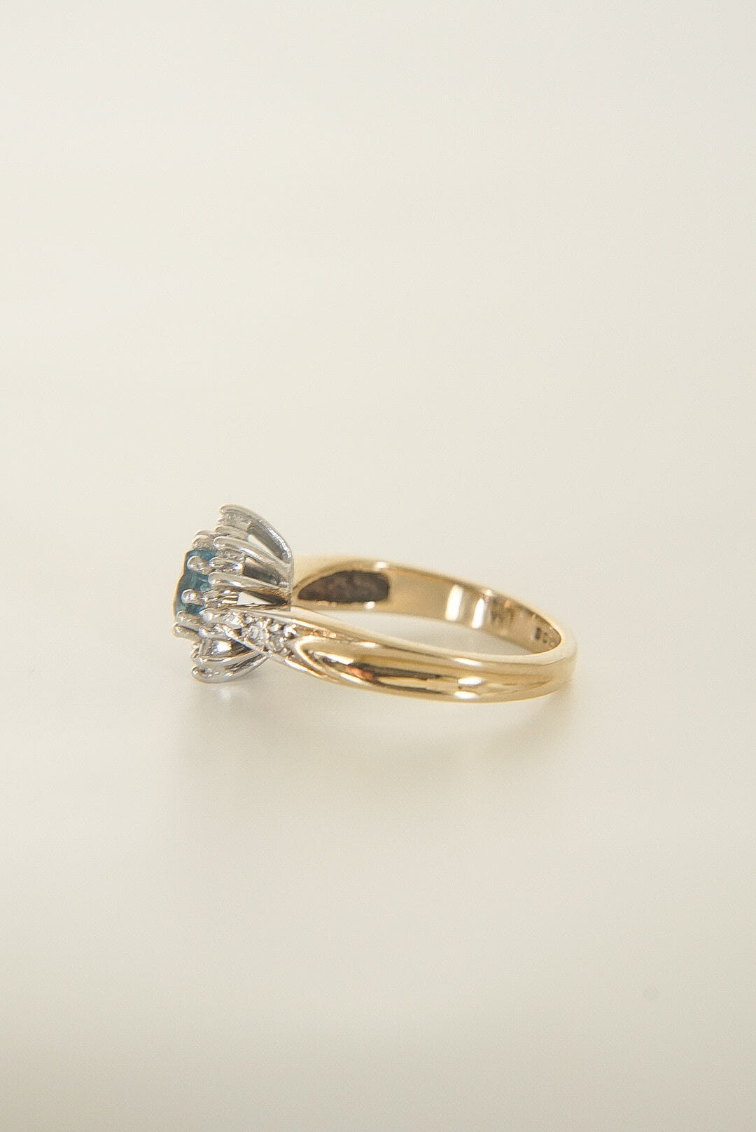 BELLA | TOPAZ HEART & DIAMOND CLUSTER RING