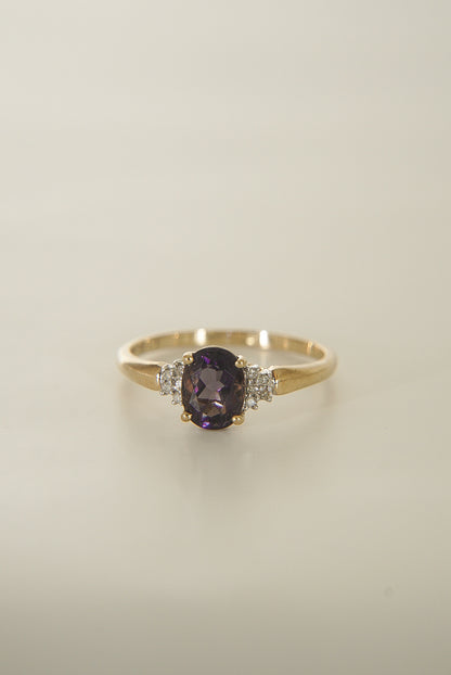 BLAIR | BLUEBERRY QUARTZ & DIAMOND RING
