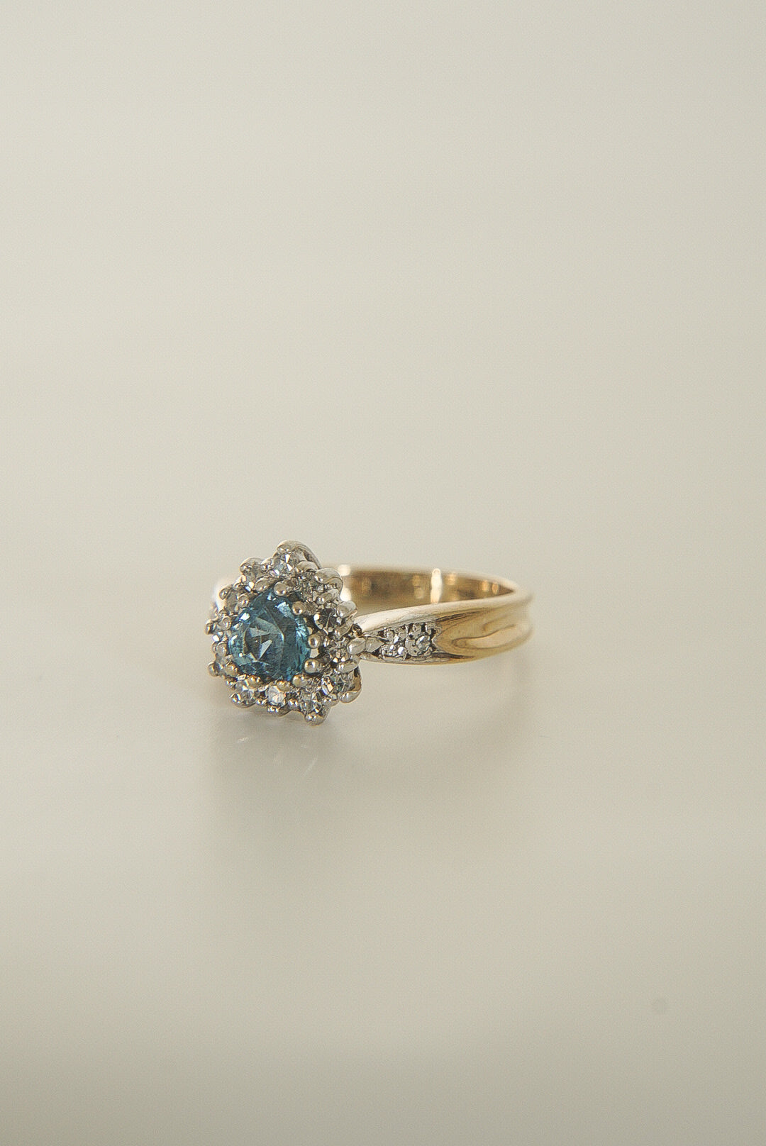 BELLA | TOPAZ HEART & DIAMOND CLUSTER RING