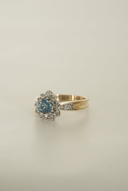 BELLA | TOPAZ HEART & DIAMOND CLUSTER RING