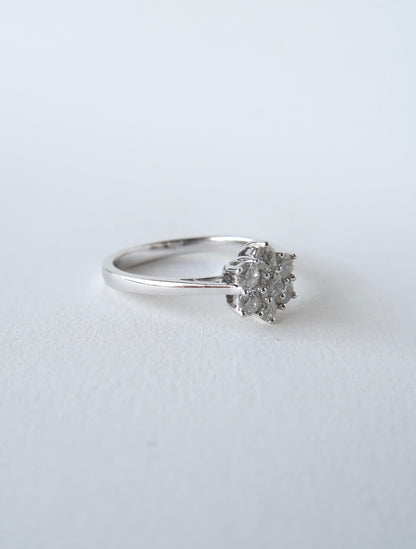 VIOLETTA | WHITE GOLD DIAMOND CLUSTER RING