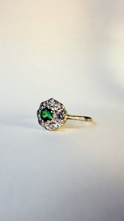 RAQUEL | TOURMALINE & AQUAMARINE CLUSTER RING