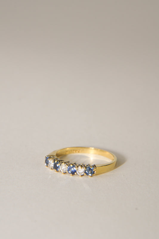 ELOISE | 18CT SAPPHIRE & DIAMOND HALF ETERNITY RING