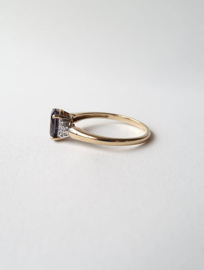 BLAIR | BLUEBERRY QUARTZ & DIAMOND RING