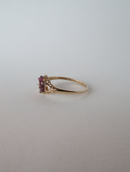 TRACY | 9CT TOURMALINE & DIAMOND CLUSTER RING