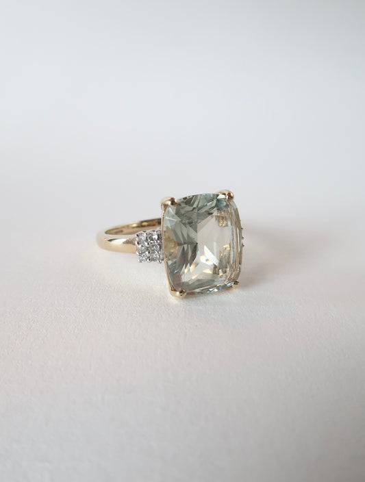 SOFIA | GREEN AMETHYST & DIAMOND RING