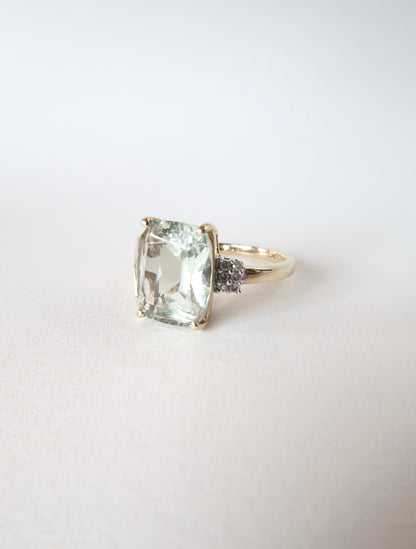 SOFIA | GREEN AMETHYST & DIAMOND RING