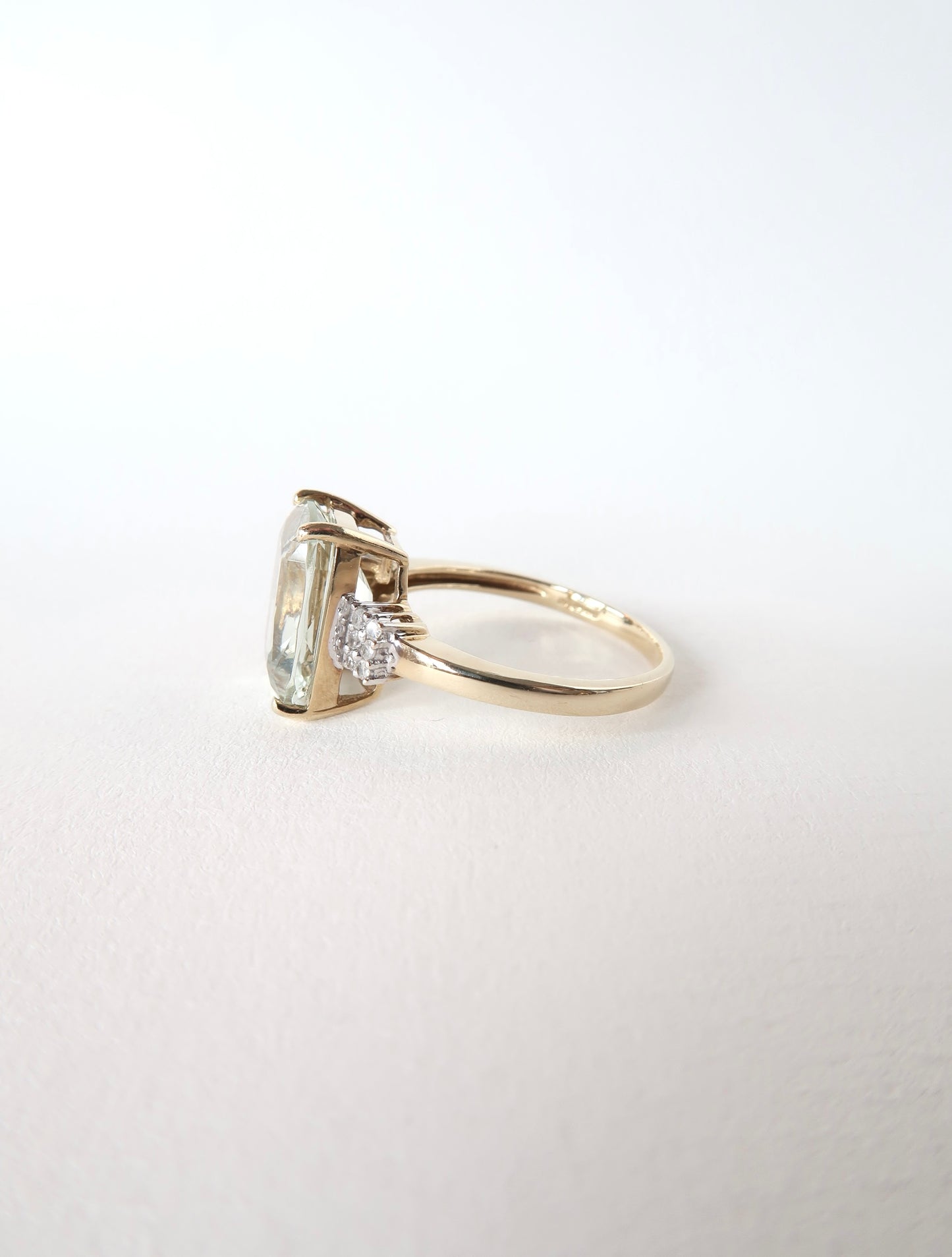 SOFIA | GREEN AMETHYST & DIAMOND RING