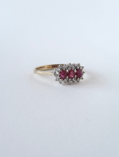 MAREA | RUBY & DIAMOND CLUSTER RING
