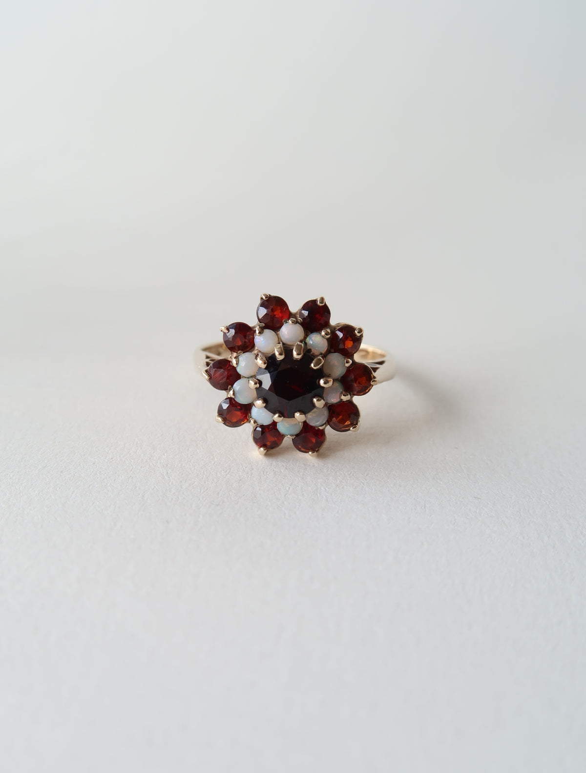 BEATRICE | GARNET & OPAL CLUSTER RING