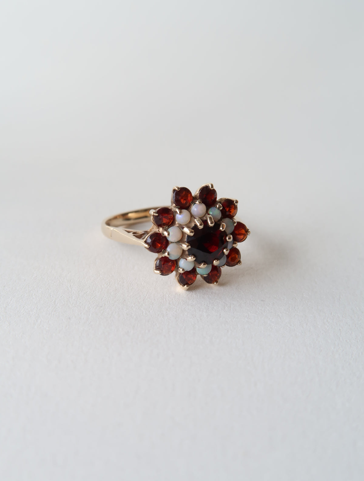 BEATRICE | GARNET & OPAL CLUSTER RING