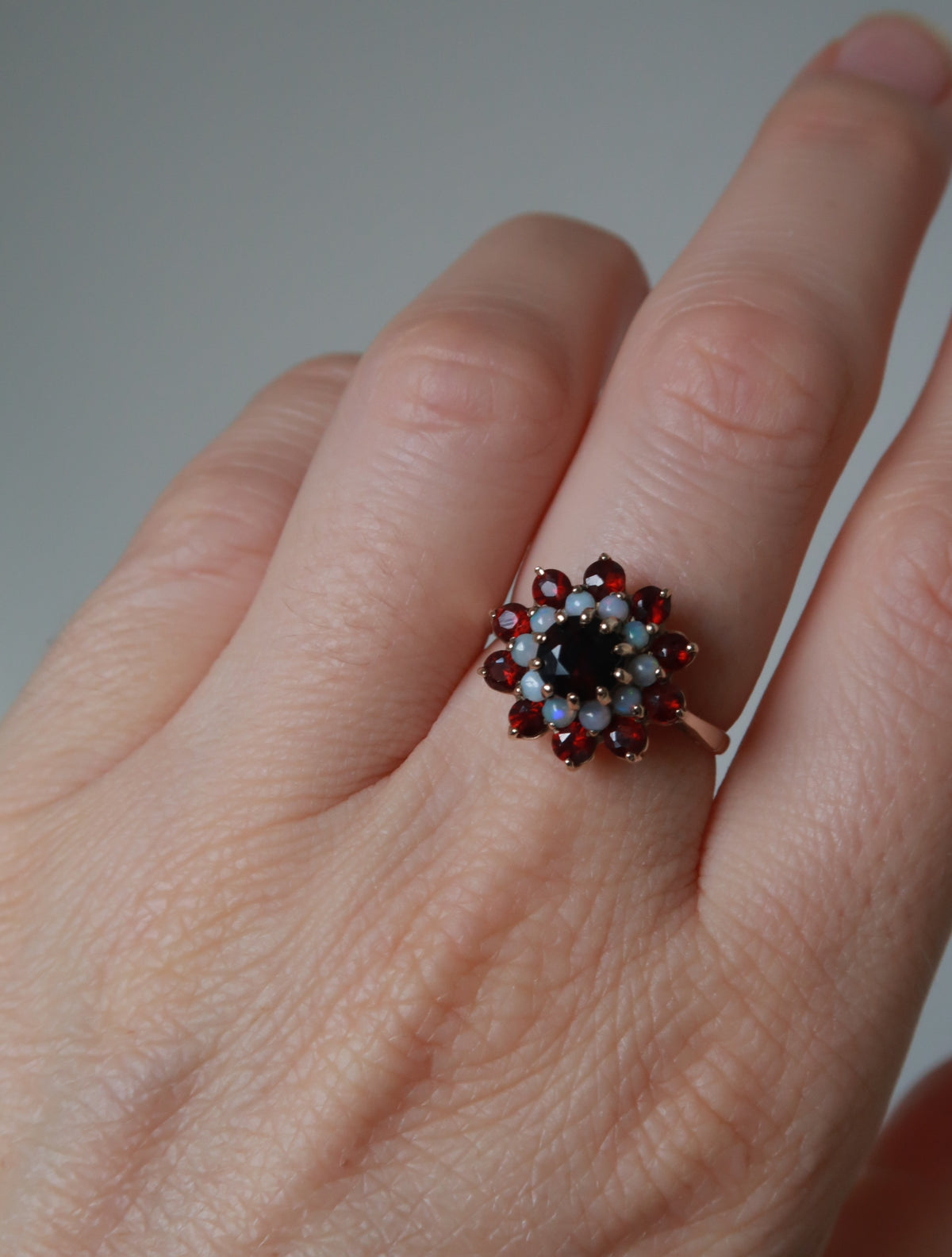 BEATRICE | GARNET & OPAL CLUSTER RING
