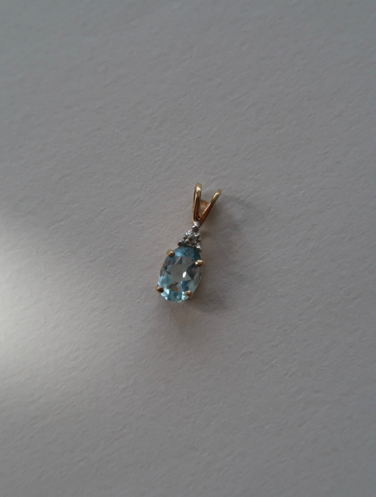 HAILEY | AQUAMARINE & DIAMOND PENDANT