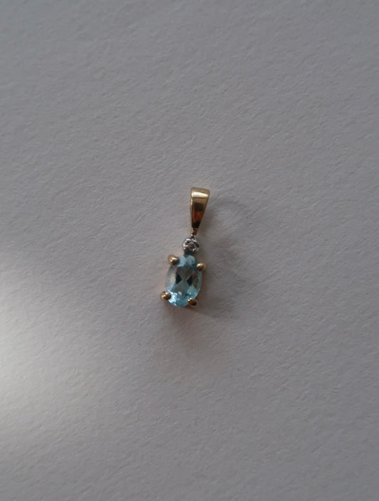 FAY | AQUAMARINE & DIAMOND PENDANT