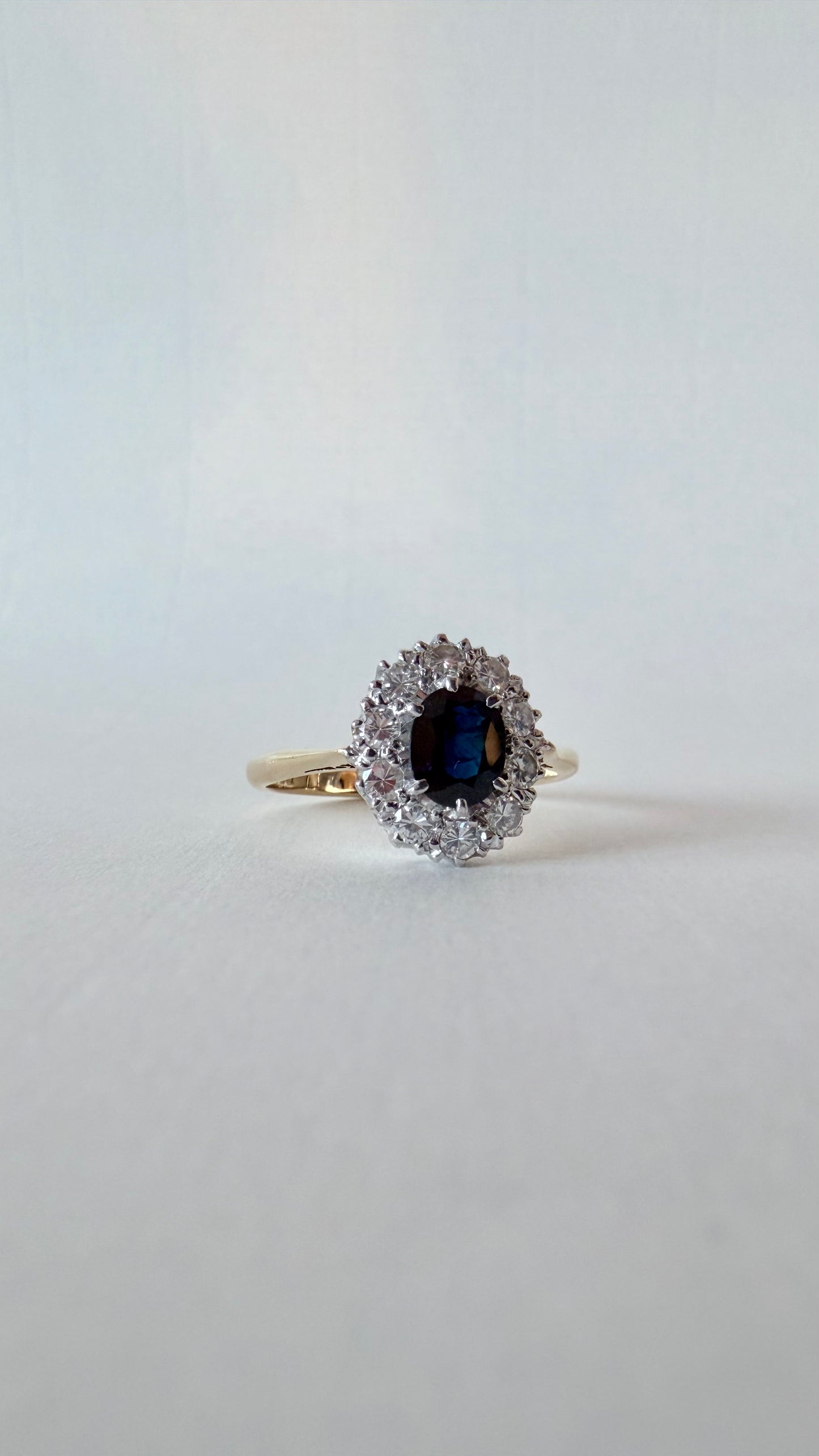 ARIANA | 18CT SAPPHIRE & DIAMOND CLUSTER RING