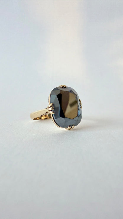 HARPER | HEMATITE SOLITAIRE RING