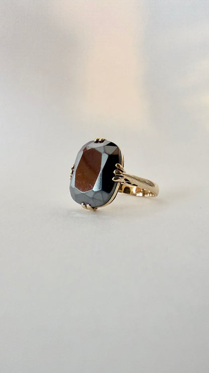 HARPER | HEMATITE SOLITAIRE RING