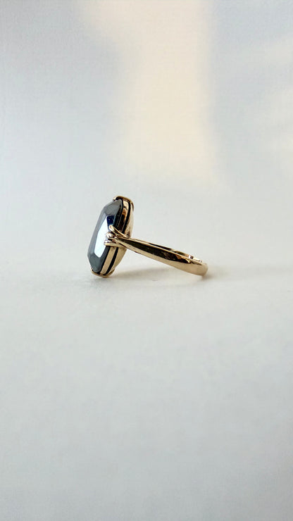 HARPER | HEMATITE SOLITAIRE RING